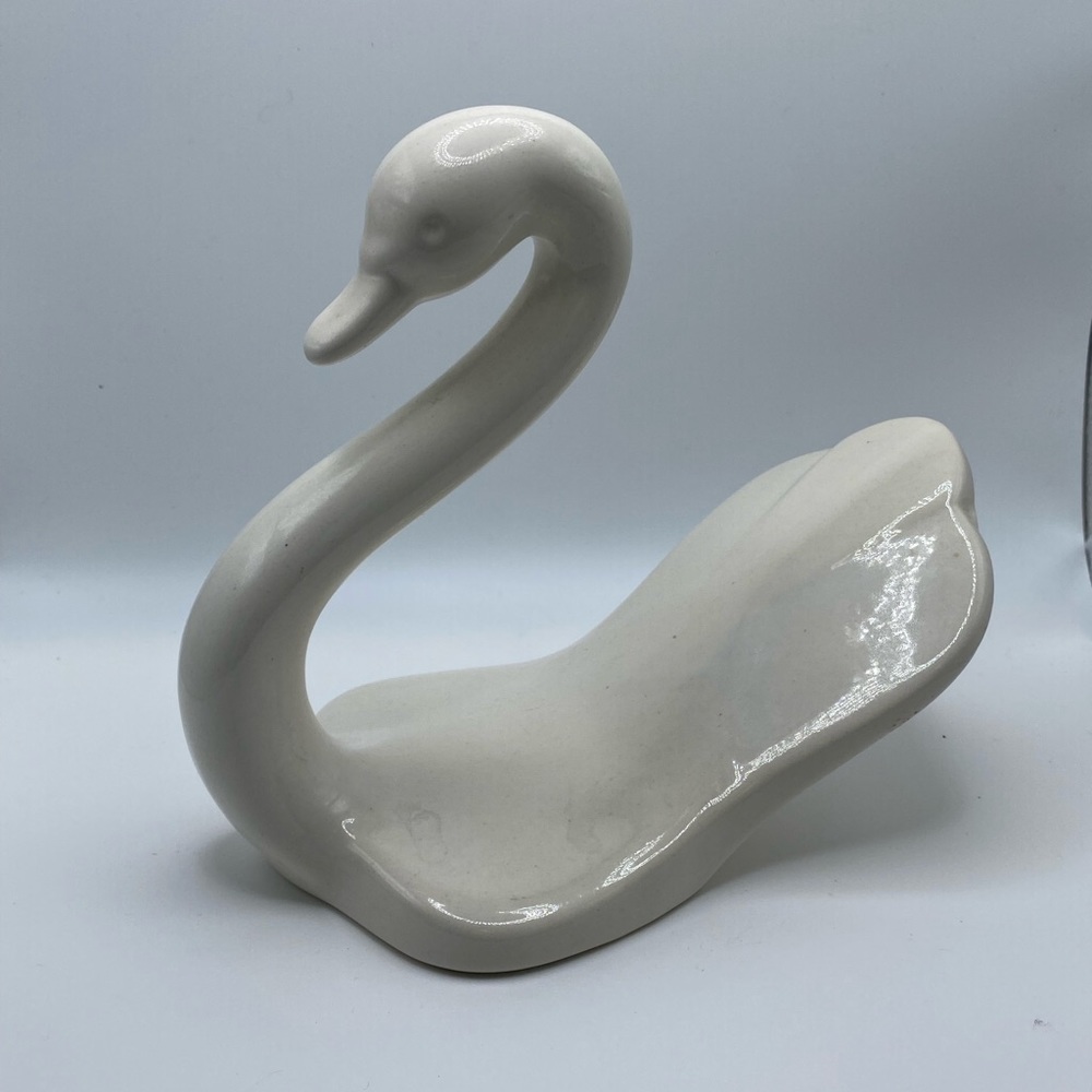 Vintage Porcelain Swan Towel Holder